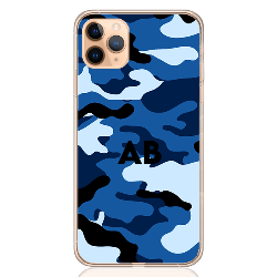 Camouflage blue letter